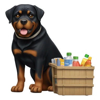 Rottweiler hauling a load  sticker
