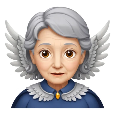 Angel Old Lady with wings sticker