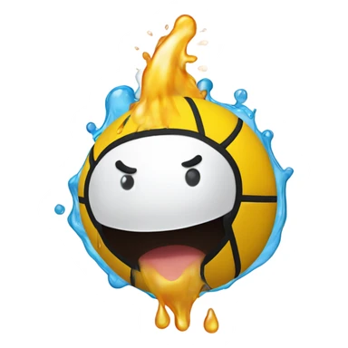 Water Polo farting drips sticker