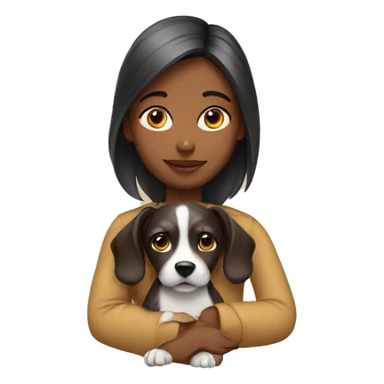 Girl with dog sticker
