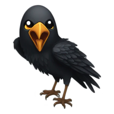 Draw me scariest crow sticker