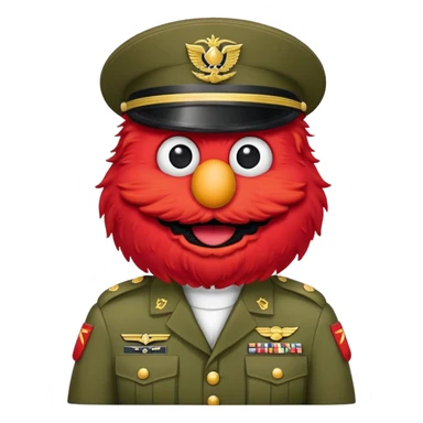 Elmo in the army sticker