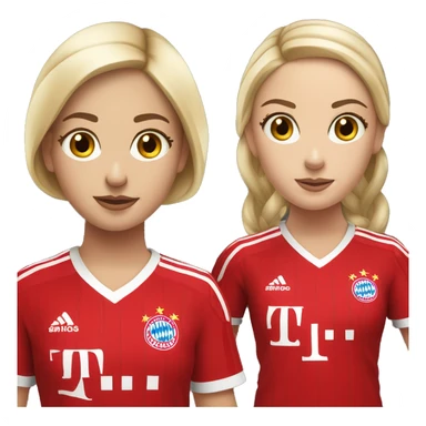 2 blonde girls in a Bayern Munich Trikot  sticker