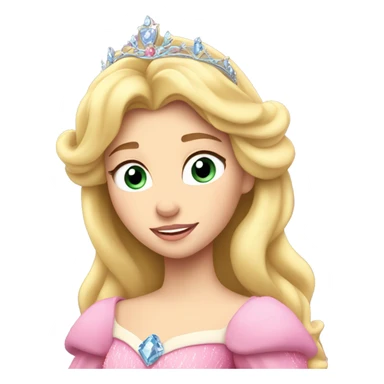 Princess Aurora with tiara sleeping beauty sticker