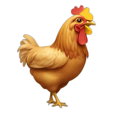 man with a chicken on its head sticker