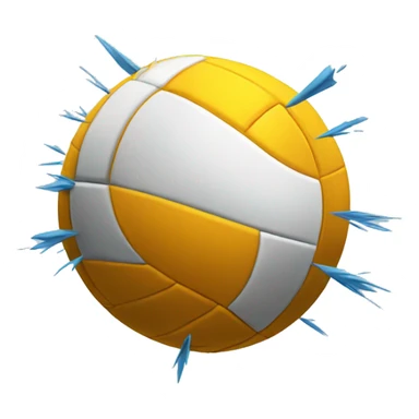 Volleyball getting spiked  sticker