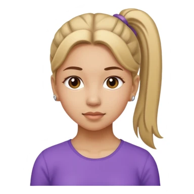 Girl with simple ponytail sticker