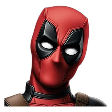 Deadpool saying no in text big sticker