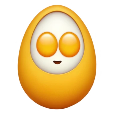 Dos huevos mezclados con el emoji de llorar sticker