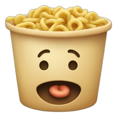 Un caca qui mange des nouilles sticker