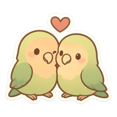 pair of lovebirds sticker