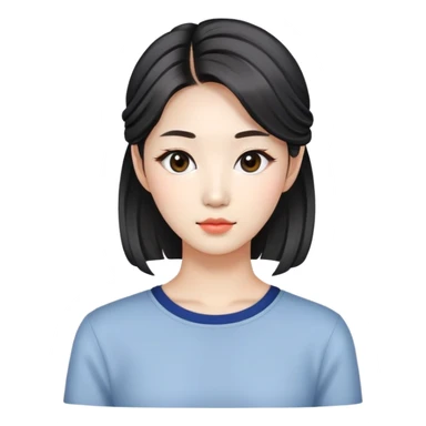 Korean woman in her 20s with modern hairstyle sticker