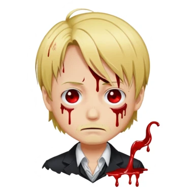 Related to chibi anime style characters of sanji animes character from his nose blood is dripping  sticker