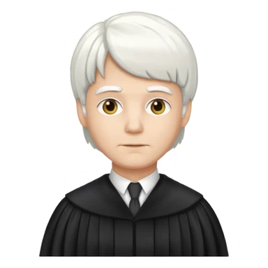 judge with white wig sticker