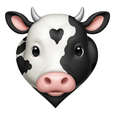 cow print heart sticker
