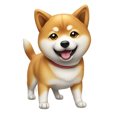 cute spin emoji for shiba dog sticker