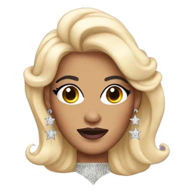 Drag Queen with Star Earrings sticker