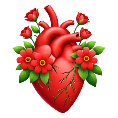 Heart with flowers  sticker