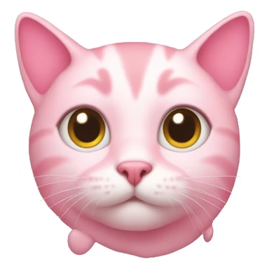 Pink cute cat sticker