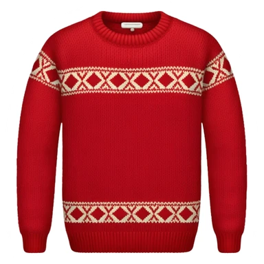 patterned red sweater sticker