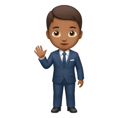 Short brown girl with a suit on make her a baby  sticker