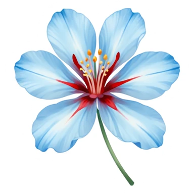 light blue flower bleeding sticker
