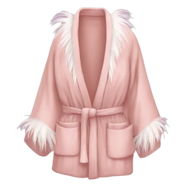 Blush pink robe with feather end peices  sticker