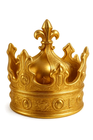 golden crown, ornate, with jewels sticker