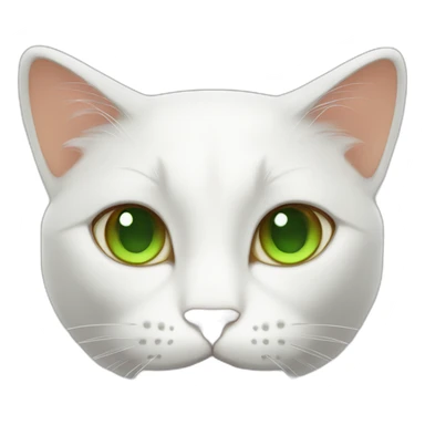 white cat with green eyes and orange ears sticker