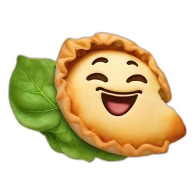 spinach empanada smiley face sticker