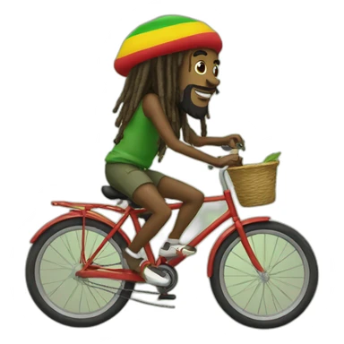 Rasta en bici sticker