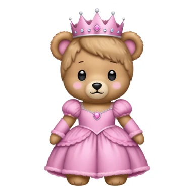 Teddy with a princess outfit  sticker