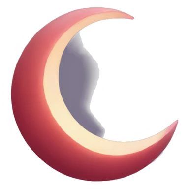 crimson crescent moon sticker