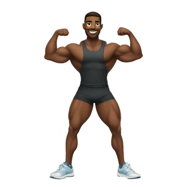 A gym bro’s posing sticker