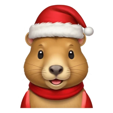 Capibara con sombrero de Navidad  sticker