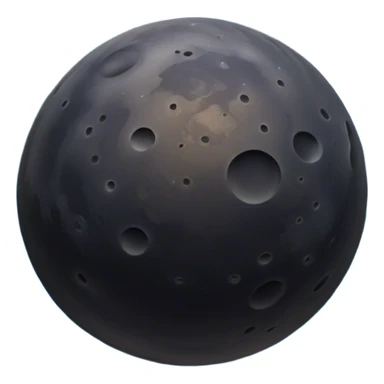 Cinematic Realistic black abstract planet in space sticker