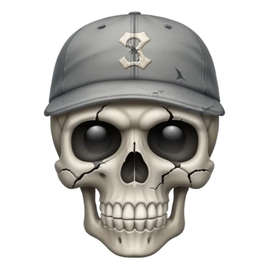 Tête de mort avec casquette sticker