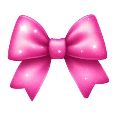 pink bow with sparkles  sticker