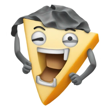 Cheese wedge holding football sticker