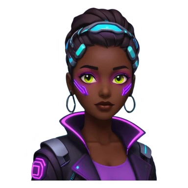 sinecraft mex in futuristic nein lights cyberpunk city sticker