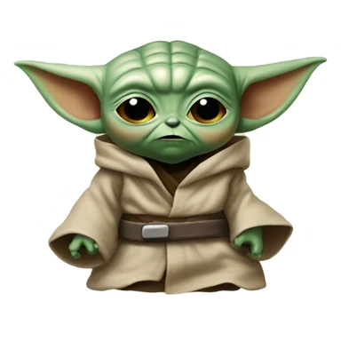 Baby Yoda in terrible anger sticker