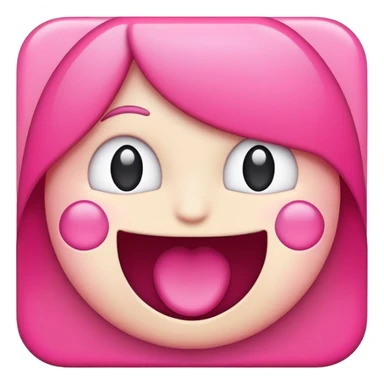 emoji pink half sticker