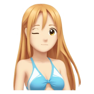 sleeping full body Asuna anime sword art online one piece swim suit sticker