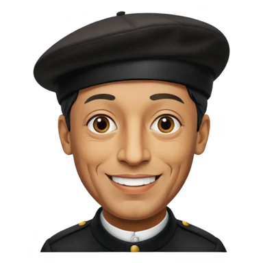 Pablo Picasso wear black berret hat sticker