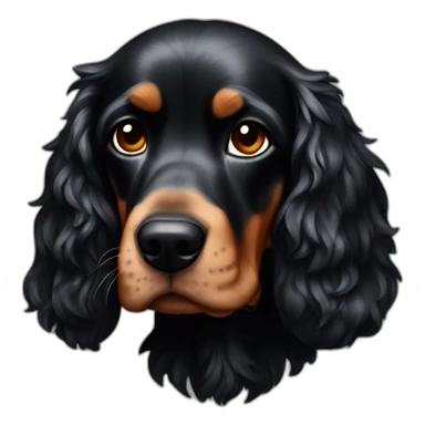 Cocker noir et feu sticker