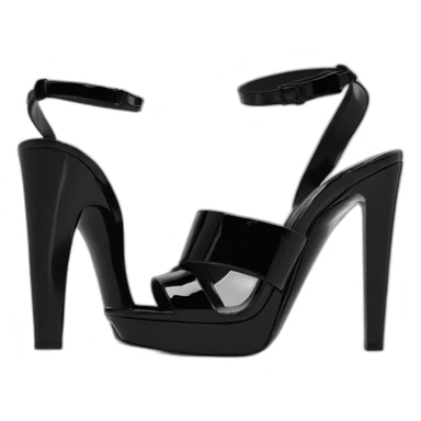 Ysl TRIBUTE heel SANDAL black PATENT LEATHER sticker