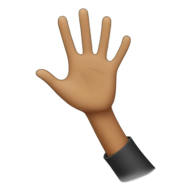 Person waving good bey sticker