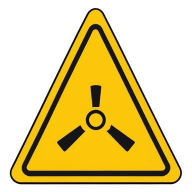 a large ⚠️ with tons of detailed lighting and attention to detail with no background sticker