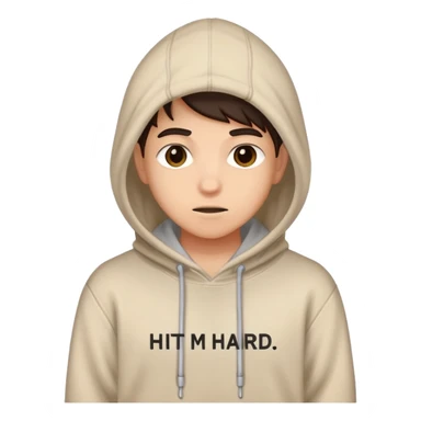 Hoodie hit me hard and soft write on it sticker