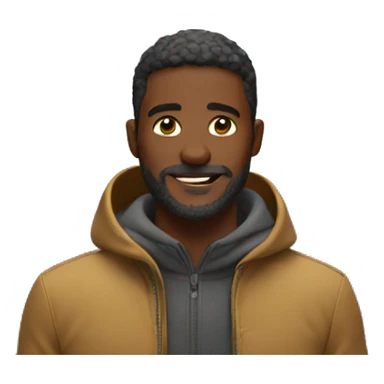 man infront of mountain sticker